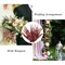 36 Pcs Dark Red Eucalyptus Stems Artificial Leaves Faux Eucalyptus Stems Branches 15 inch for Wedding Bouquet Home Decor